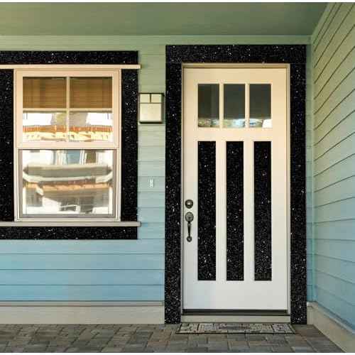 WESTICK Black Glitter Wallpaper Border Roll Self Adheaive Sparkle Bulletin Board Borders Decorative Trim Poster Borders for Classroom Blackboards School Bathroom Mirror Dresser Desk Gift DIY 4" x 160"