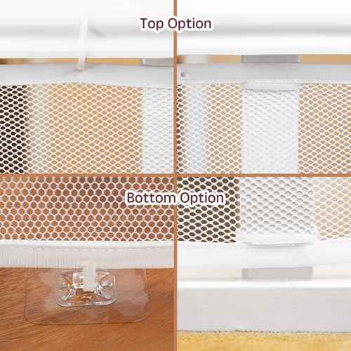Banister Guard for Baby - 15ft x 3ft, Child Safety Net, Rail Balcony Banister Stair Mesh for Kids, Toys, Pets - White