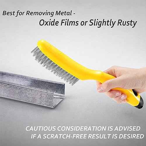 Stainless Steel Wire Brush 2 Pcs, 79 Bundles of bristles, 10.5" Plastic Contoured Handle, Heavy Duty Scratch for Cleaning Rust Dirt Before Welding, Dust and Paint Scrubbing (LWH-2SP)