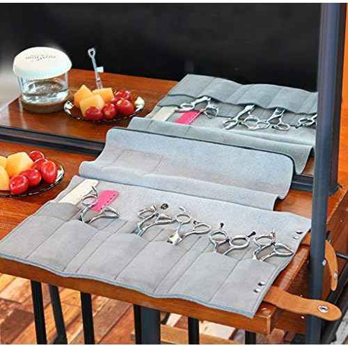 PERFEHAIR Hair Stylist Scissor Holder Pouch Case - Hairdresser Tool Holster Bag with 12 Pockets for Salon Shears