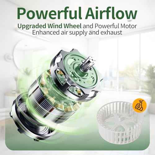 TEPU Bathroom Exhaust Fan with Light 144 CFM, 11.8In Grille, Housing 9.8" x 9.8", Duct 4 Inch, 1.0 Sone Quiet Bath Ceiling Vent Fan Combo with 6500K 1200LM LED Light, for Bathroom, Laundry, Shower
