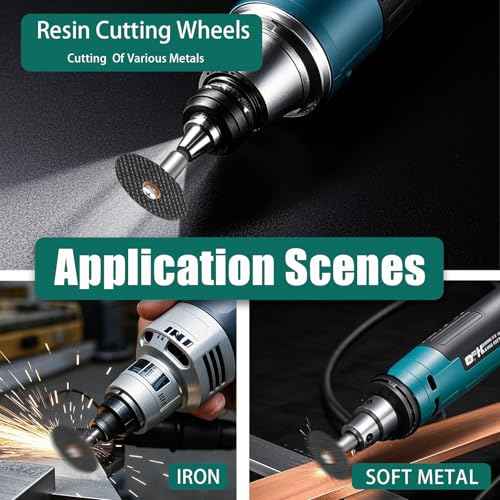 66Pcs Cutting Wheel Set for Dremel Rotary Tool 20Pcs Resin Cutting Discs 6Pcs HSS Circular Saw Blades 10Pcs 545 22mm Diamond Cutting Wheels 20Pcs Sanding Drum 8Pcs Shank and 2Pcs Screwdrivers