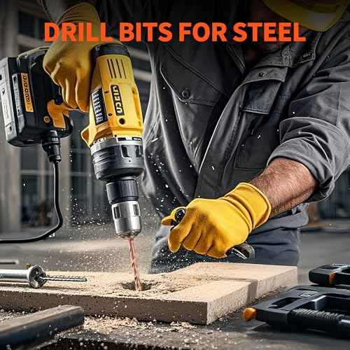 M35 Cobalt Stubby Drill Bit Set for Metal & Stainless Steel, SAE Sizes 3/32"-1/8"-3/16"-1/4"-5/16", 5-Piece Carbide Drill Bits with 1/4" Hex Shank for Quick Chucks & Impact Drivers