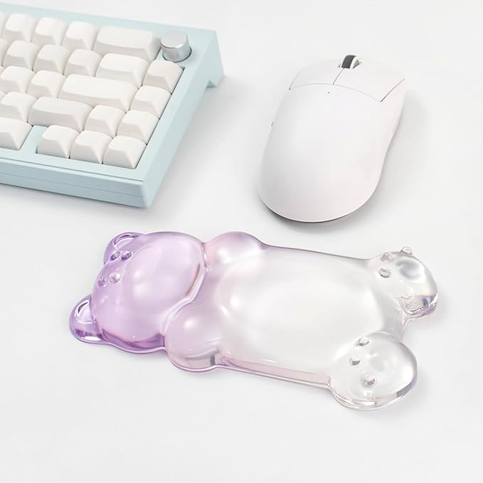 Purple Gradient Gel Mouse Wrist Rest ?€?Cute Bear Mouse Wrist Rest, Ergonomic Mouse Support,Comfort & Support for Typing and Gaming