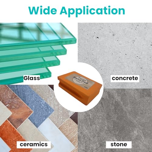 Diamond Hand-Held Sanding Block, 4 Inch Electroplated Polishing Pad for Granite Marble Ceramic Tile Concrete Glass Polishing (100 Grit)