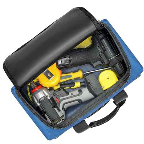 Tool Bag Set, 3 Sizes, Heavy-Duty Storage Bags, Waterproof Tool Bag Organizer 1680D Tool Bags for Electrician Construction, Blue and Black