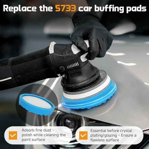 5725 polishing pad-8 Inch ?Replace for 3m 5723, 5733 Foam Buffing Pads-Professional Car Polishing Pad for Paint Correction and RV Polishing Compatible with dewalt, spta and Chemical Guys Polishers