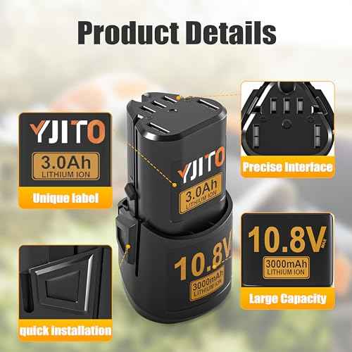 Upgraded 2-Pack 3000mAh Replacement Battery for Stihl 10.8V HSA 26 (Model 45154006500) Battery,Compatible with HSA26, AS2, GTA26, SEA20 Cordless Tools