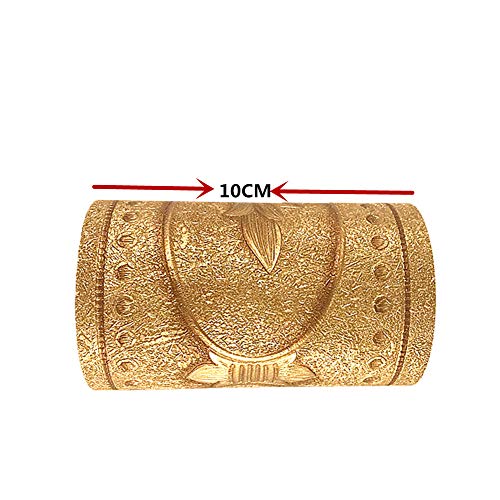 Simplemuji Self Adhesive 5 Meters Gold Peony 3D Peel and Stick Waterproof Wall Border Easy to Apply 4 Inch by 16.5 Feet
