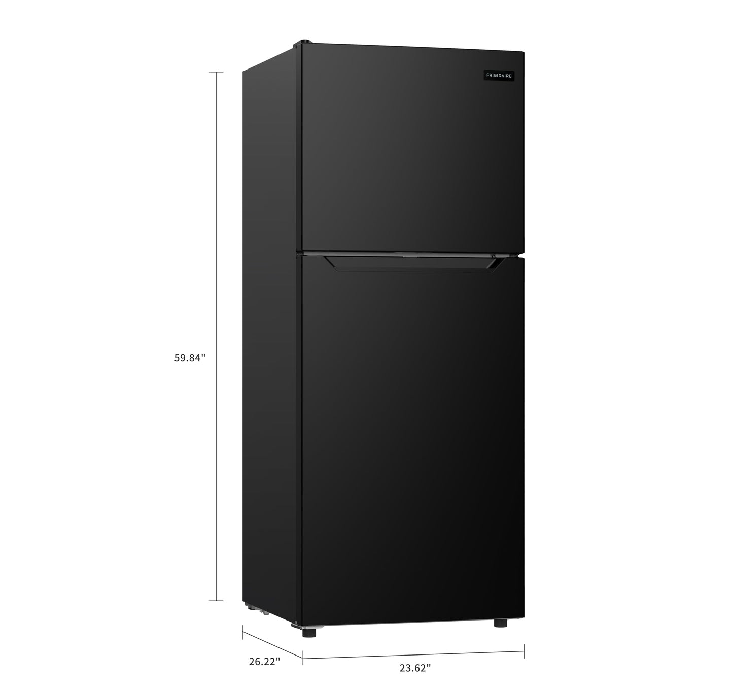 Frigidaire, Frost Free Top Mount 2 Door Apartment Size Refrigerator with Freezer, 10 CU FT