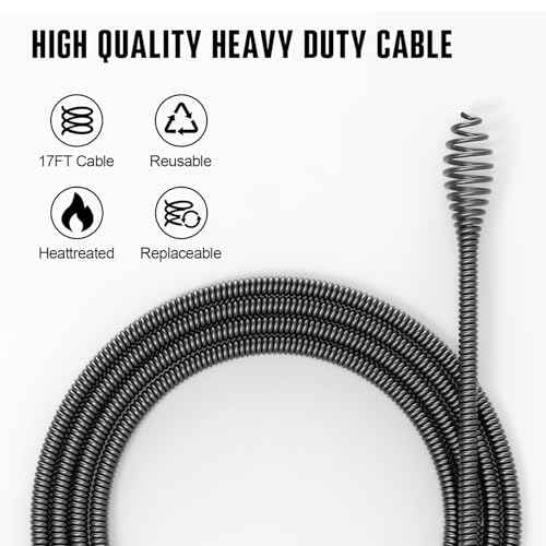POPULO 12V Cordless Electric Drain Auger, Auto Feed Plumbing Snake Clog Remover for Unclog Sink Drain 3/4"-2" Pipe, Snake Hair Drain Clog Remover Cleaner Tools for Shower, Bathtub, Kitchen, Sink