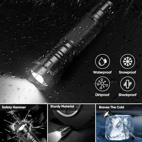 WINDFIRE 2200 Lumens LED Weapon Light Tactical Flashlight Rifle Lights Matte Black with Quick Release Picatinny Rail Offset Mount, Remote Pressure Switch