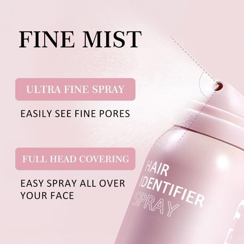 Hair Identifier Spray for Face Shaving, Skin Face Body Hair Removal Kit with 4 Razor Excess Hair Dermaplane Razor for Men Women Unisex