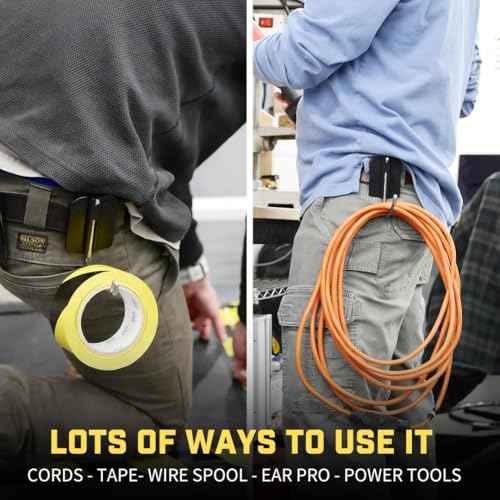 Holstery HookMaster | Tool Belt Utility Hook Holster - Heavy-Duty Steel Swivel Hook Holder - All Metal