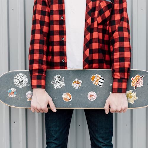 50 Pack Pcs Chef Stickers for Water Bottles Waterproof Vinyl Laptop Luggage Scrapbooking Funny Cooking Themed Sticker Packs Bulk Set Teens Adults Girls Kids Aesthetic Small Decals