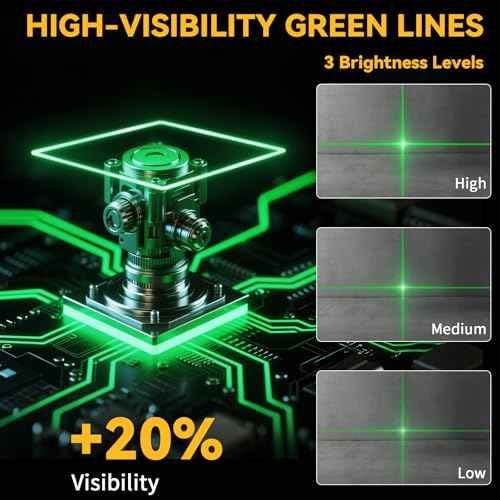 Laser Level 4x360¡Æ Self Leveling with Tripod & LCD Touch Screen, 4D Lazer Leveler Tool Green Cross Lazer Level Line Laser with 2x2400mAh Rechargeable Battery for Constuctions, Picture Hanging Indoor