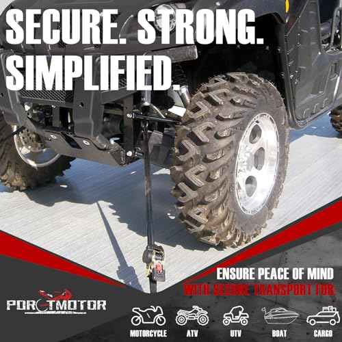 2 Pack Bolt-On Retractable Ratchet Straps (2" x9'), 3000LBS Break Strength Ratchet Tie Down Straps Heavy Duty Auto Retracting Ratchet Straps for Motorcycle, Trailers, Boats, ATVs, UTVs