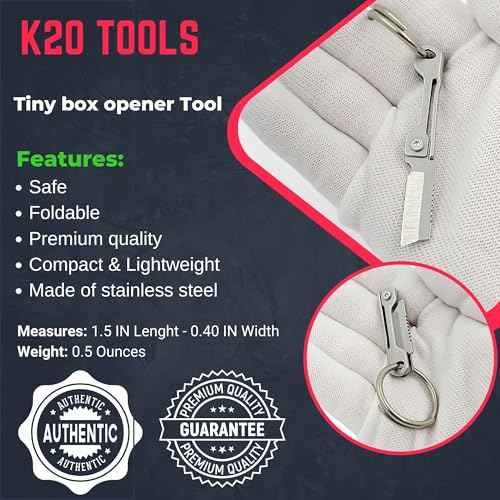Box Cutter Keychain - Tiny Package Opener Tool - Made of Stainless Steel