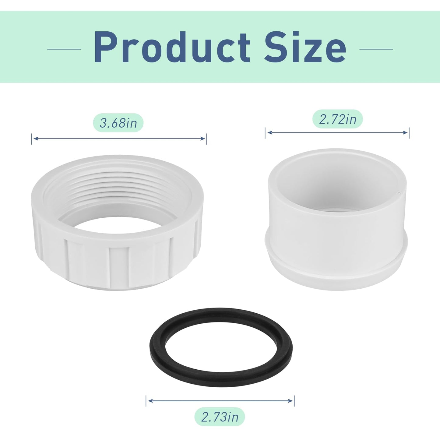 ArrogantF Salt Cell 2" Union Replacement for Hayward GLX-Cell-Union,for Hayward T-3 T-15 Cleaner Coupler Replacement,fit for Hayward Goldline AquaRite Turbo Cell Generator Pool Pool and Spa Pump Parts