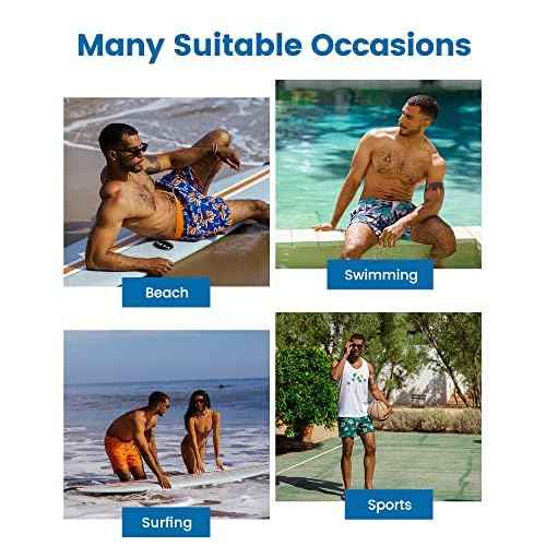 maamgic 2 in 1 Mens Swim Trunks 7 Inch Swim Shorts Swim Suits Board Shorts