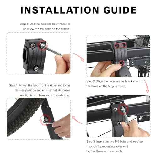 Bike Kickstand for 24-29 Inch Adult Bicycle, Adjustable Aluminum Bicycle Kickstand, Kick Stand for Mountain/Road/E-Bike Black