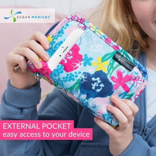 Sugar Medical Diabetes Supply Case | Medical Supplies Travel Bag | Glucose Meter Organizer | Diabetic Care Products | Glucometer Kit (Izzy-1)