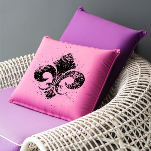 Fleur De Lis Stencil Set of 5 ? 12x12 Reusable Plastic Templates in Large & Small Sizes for Elegant Home Decor, Furniture, Walls & DIY Crafts
