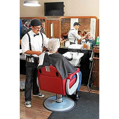 TOPMED ETS Premium Versatile Tool Bag, Heavy Duty Leather Bag with Multiple Pockets for Electricians, Barbers, Plumber Construction & Factory Workers. Reinforced Seam, Professional Grade