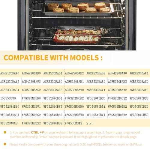 Allstare W10550642 Oven Rack Replacement Parts for Whirlpool Stove Oven Rack Amana Range Parts 304 Stainless Steel Oven Rack WPW10550642 WFG320M0BS3 WFG505M0BS3 25 x 15 Inches Oven Shelf Wire Rack