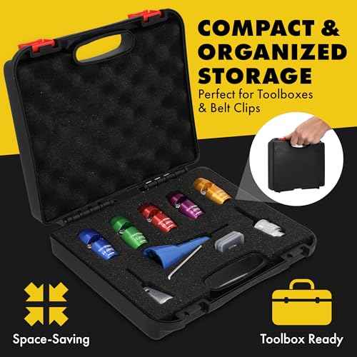 Wire Stripper for Drill - Electrical Wire Twister Tool for Drill, 6/8/10/12/14 AWG Kit with Socket Bit Holder, Hex Shank Adapter, Keychain, Screwdriver Extension, Quick Change Bit Organizer