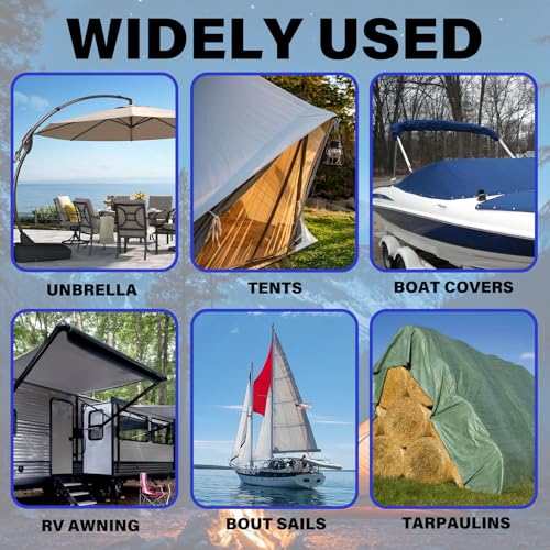 RV Awning Repair Tape, 4" x 33FT Heavy Duty Waterproof, UV Proof Tear Repair Patch Kit for Tent, Canvas, Boat Covers, Sail