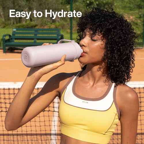 ENCOOL Insulated Water Bottle with Straw Stainless Steel Water Bottle, Leak-Proof, BPA-Free, Double Wall Vacuum Keeps Cold for 24 Hours for Sports, Travel, School (26 oz, Cotton Candy)