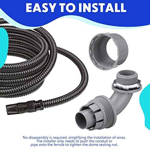 Liquid Tight Connector 3/4 Inch 90 Degree Non Metallic Flex Electrical Conduit Fittings, Electrical Conduit Connector Fitting for PVC Pipe Cable Home Kitchen (50 Pcs)