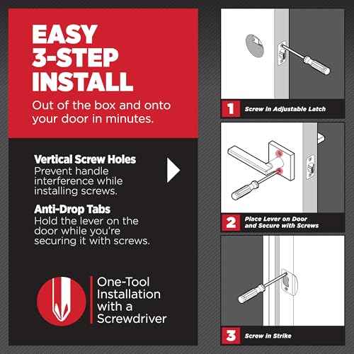 Kwikset Prava Interior Privacy Door Knurled Handle with Lock, Door Lever for Bathroom and Bedroom, Matte Black, Reversible Keyless Push Button Lock Door Lever, with Microban Protection