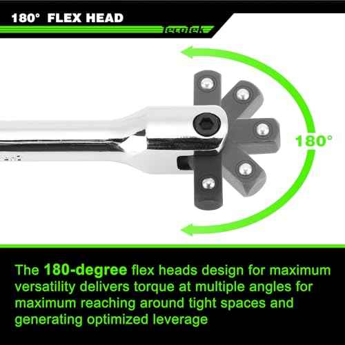6-Piece Breaker Bar Set, Breaker Bar with Socket Extension, 1/4", 3/8" and 1/2" Drive, 6", 10", 15" Length with 180¡Æ Rotatable Head, CR-V Steel
