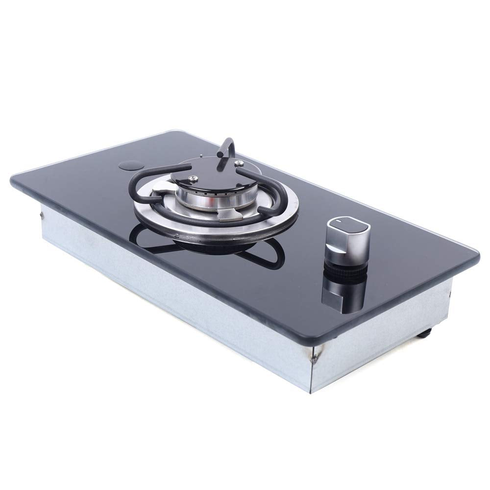Gas Cooktop, 1 Burner Boat Caravan RV Camper LPG Gas Stove Hob With Tempered Glass, Durable Single Countertop Gas Stove With Multi-Level Fire Adjustment Suitable for Outdoor Apartments