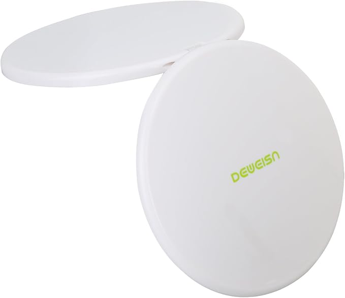 deweisn Magnifying Compact Cosmetic Mirror Elegant Compact Pocket Makeup Mirror, Handheld Travel Makeup Mirror with Powerful 10x Magnification and 1x True View Mirror for Travel or Your Purse