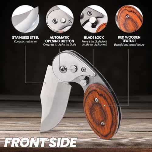 Small Pocket Knife for Men Women, EDC Folding Knives, Box Cutter Pocket Tool for Everyday Carry, Cool Dad Gadget Gifts