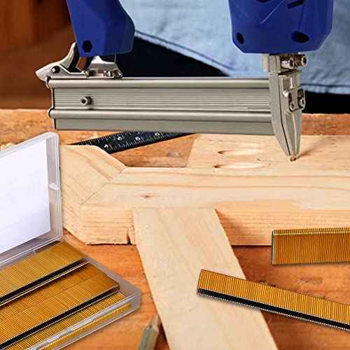 HW HAMWOO 18 Gauge 3000PCS,1/4" Narrow Crown Staples (1/2",3/4",1",1-1/4",1-1/2"),18GA Nail Gun Nails Assorted, Suitable for Most Brand of 18 Gauge Pneumatic and Electric Brad Nailer