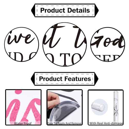 PLIGREAT Give it to God Quotes Wall Decals Go to Sleep Wall Stickers Vinyl Art Murals Motivational Peel and Stick Art Decal for Bedroom Living Room Home Decor DIY Background Decoration