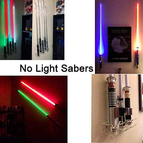 YYST Clear Light Saber Wall Mount Wall Rack Wall Holder - 5 Pack