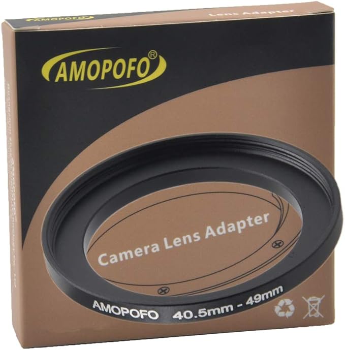 40.5mm to 49mm Camera Filter Ring/Adapter for 49mm UV, ND, CPL Filter, Metal Step-Up Ring