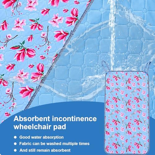 Waterproof Highly Absorbent Incontinence Wheelchair Pads for Elderly (Sky Blue)