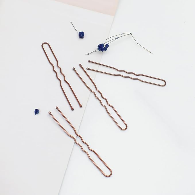 330 Count U Shaped Hair Pins Brown, YINGFENG 2.4inch Brown Bun Pins Bun Hair Pins for Women Girls with Storage Box, Hair Accessories for All Women Hair Types
