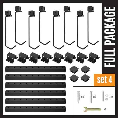Adjustable Ceiling Mounted Bike Rack for Garage, Hold 4-8 Bikes, Hanger for Space-Saving Storage - adjustable ceiling hooks, nice Bicycle stand.