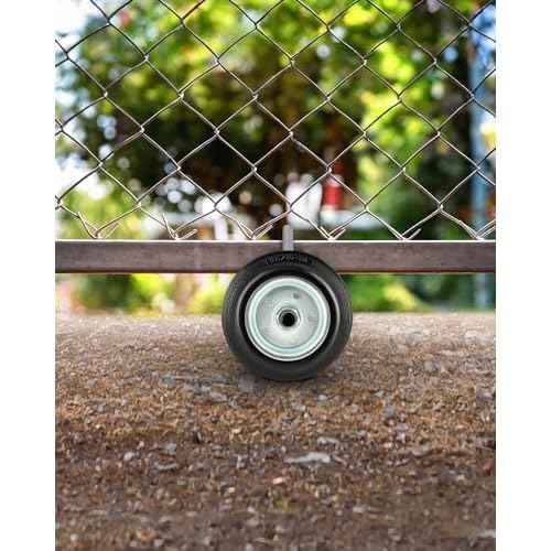CO-Z 6" Heavy Duty Sliding Gate Wheel for Metal Tube, 600 lb Capacity Chain Link Fence, Undermount Rolling Carrier, Double Wheels, 2Pcs