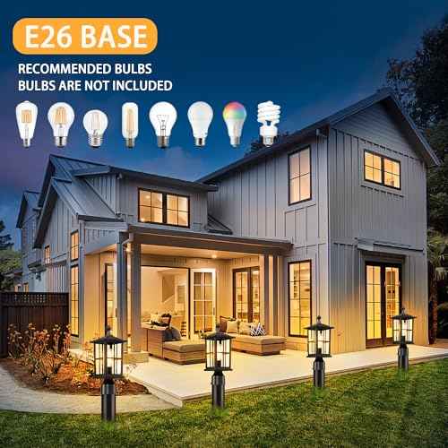 3 Inch Post Lights Outdoor Hard Wired 2Pack, Waterproof Outside Lamp Posts Outdoor Lighting Fixtures Pier Mount, Electric Black Aluminum Pillar Lights for Gate Patio Garden, Bulb Not Included
