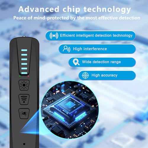 Hidden Camera Detectors,GPS Tracker Detector,Camera Detector Spy Camera Finder,25H Working Time,Travel-Friendly Size S500 (Black)