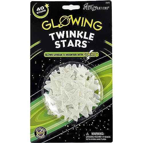 Great Explorations Glow in the Dark Twinkle Stars - 40 stars per package - Safe For Walls