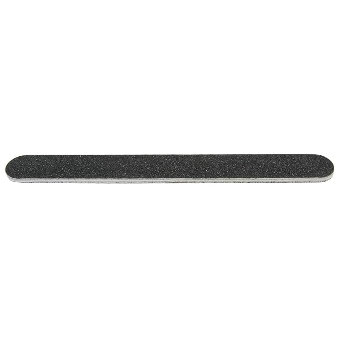 ForPro Professional Collection Nail Foam Boards, Black, 100/180 Grit, Double-Sided Manicure and Pedicure Nail Files, 7â L x .75â W, 12-Count
